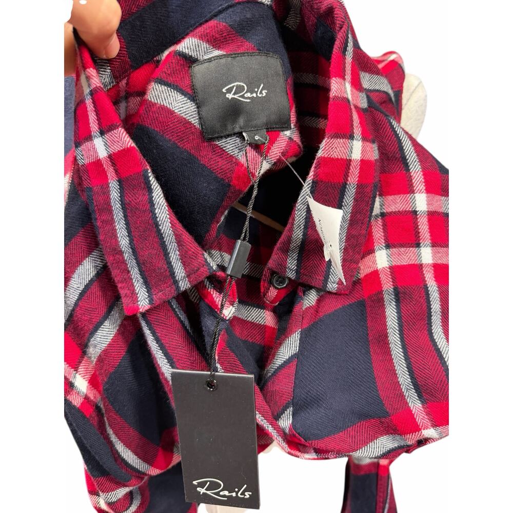 Rails Hunter Button Down Twilight Cherry White NWT - image 4